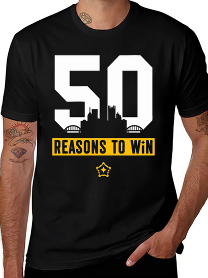 Reasons to Win Tee - Black Cotton Blend