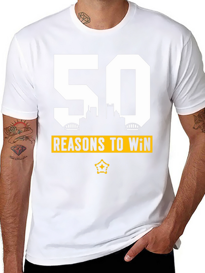 Reasons to Win Tee - Black Cotton Blend