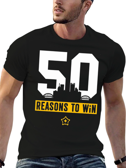 Reasons to Win Tee - Black Cotton Blend