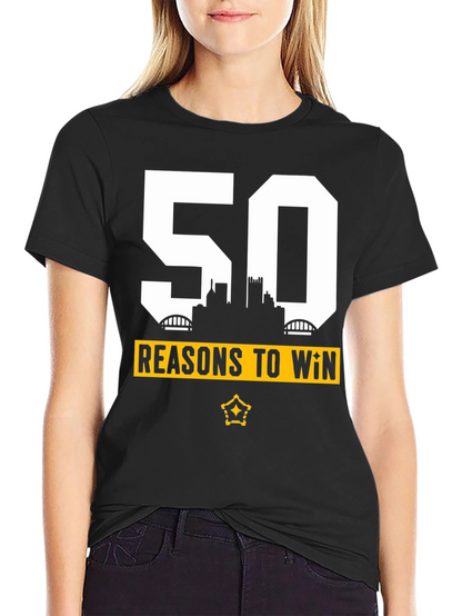 Reasons to Win Tee - Black Cotton Blend