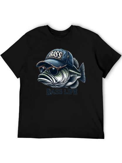 Bass Life Graphic Tee - Cool Fish Design