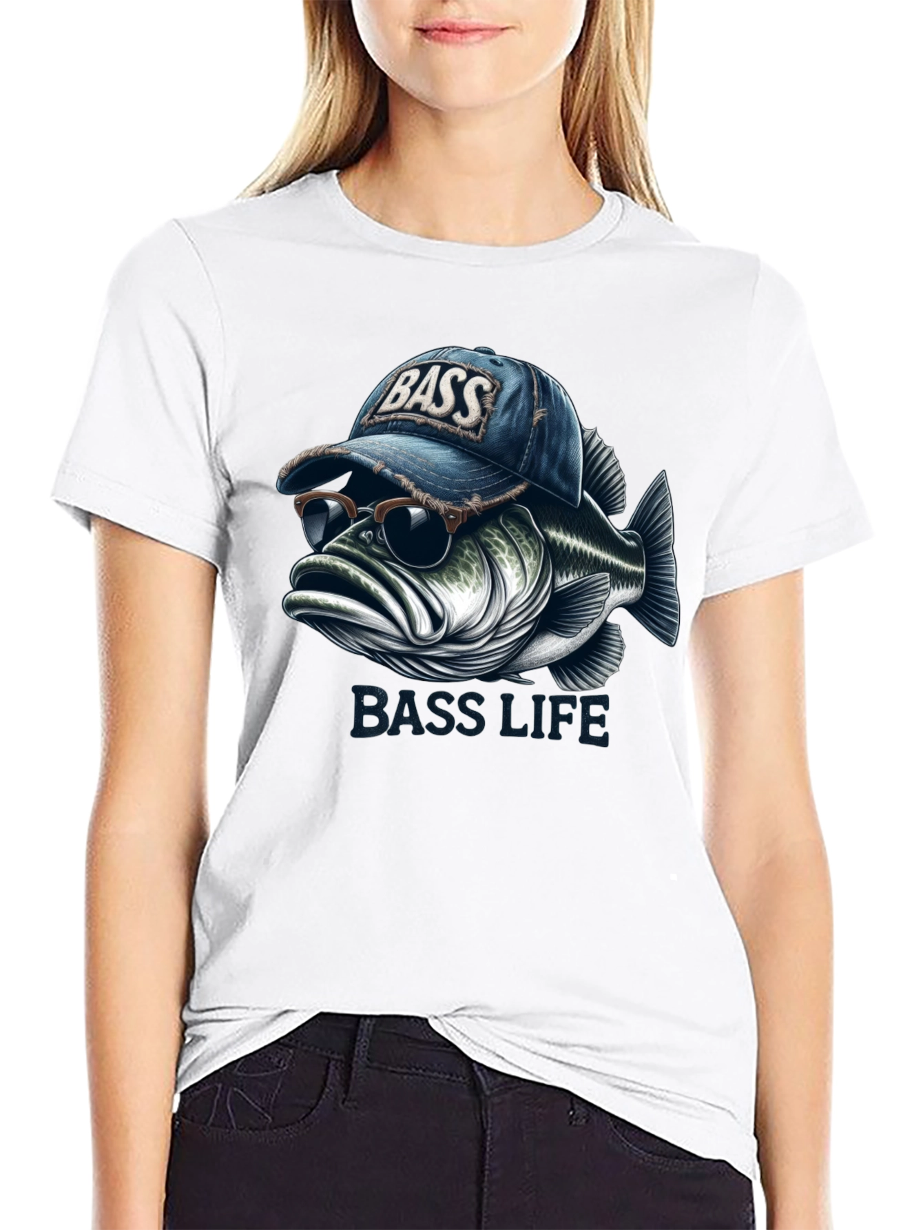Bass Life Graphic Tee - Cool Fish Design