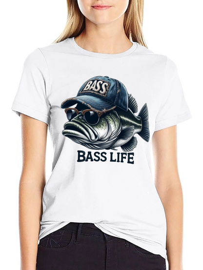 Bass Life Graphic Tee - Cool Fish Design