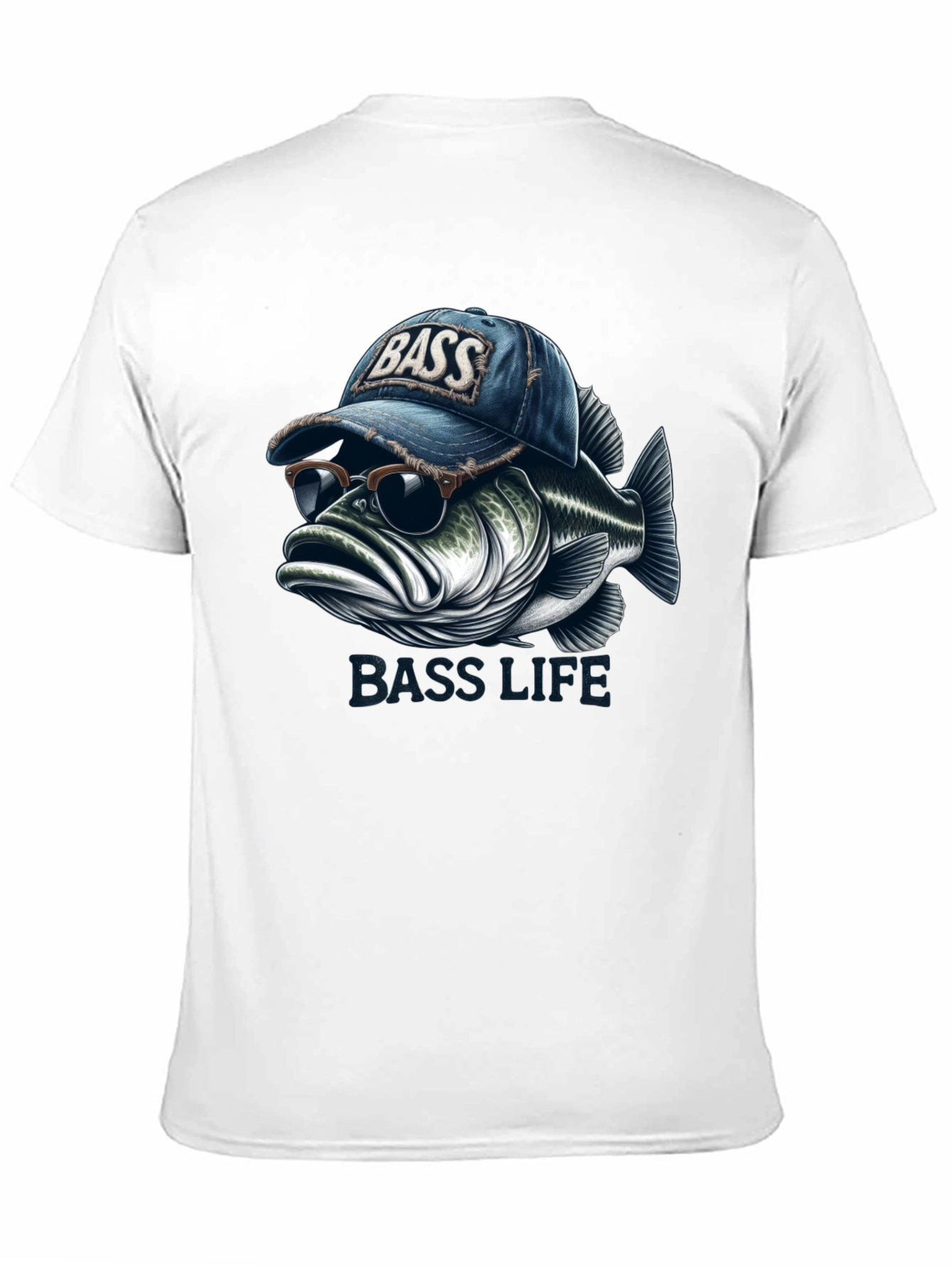 Bass Life Graphic Tee - Cool Fish Design