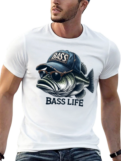 Bass Life Graphic Tee - Cool Fish Design
