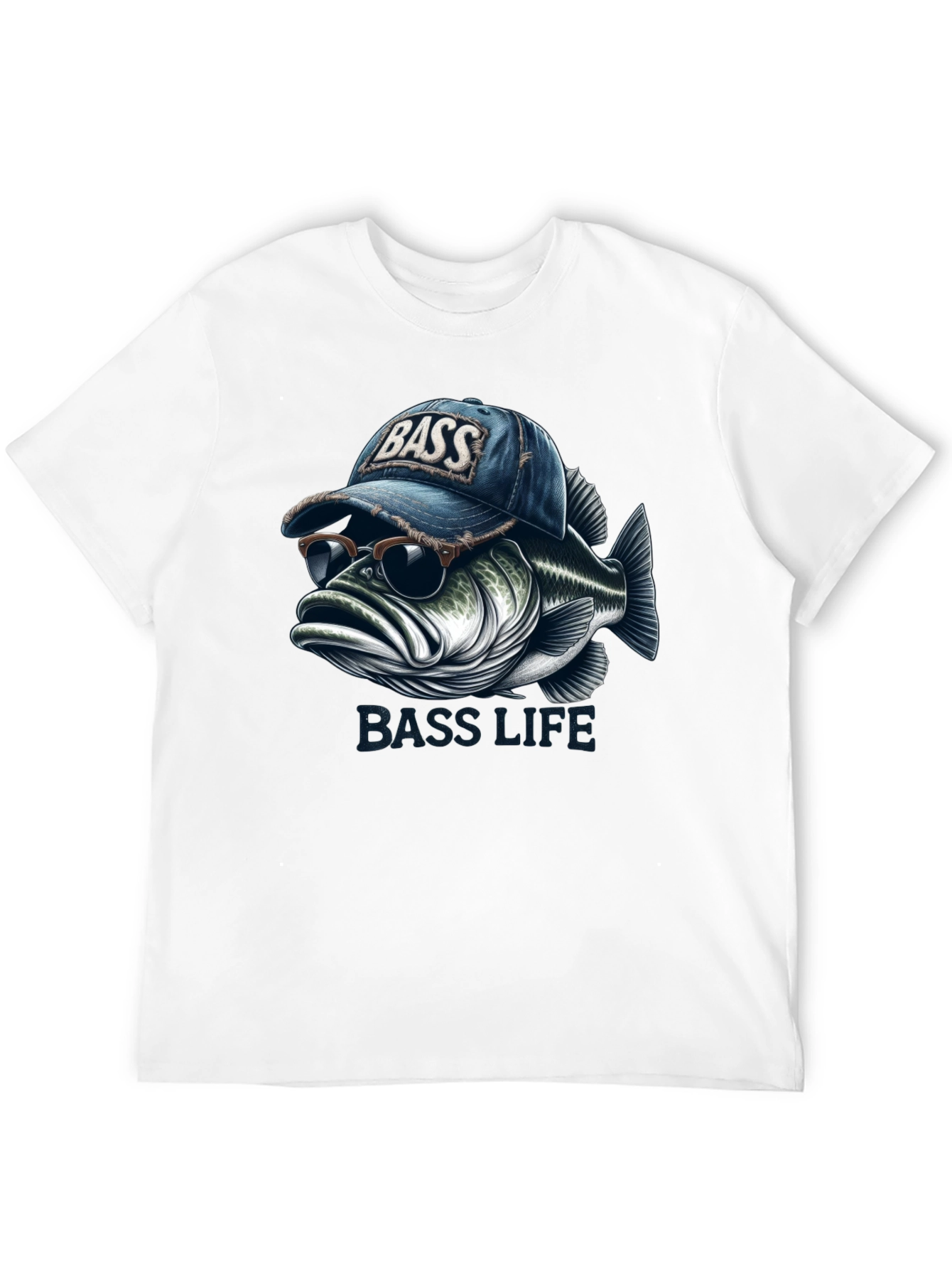 Bass Life Graphic Tee - Cool Fish Design