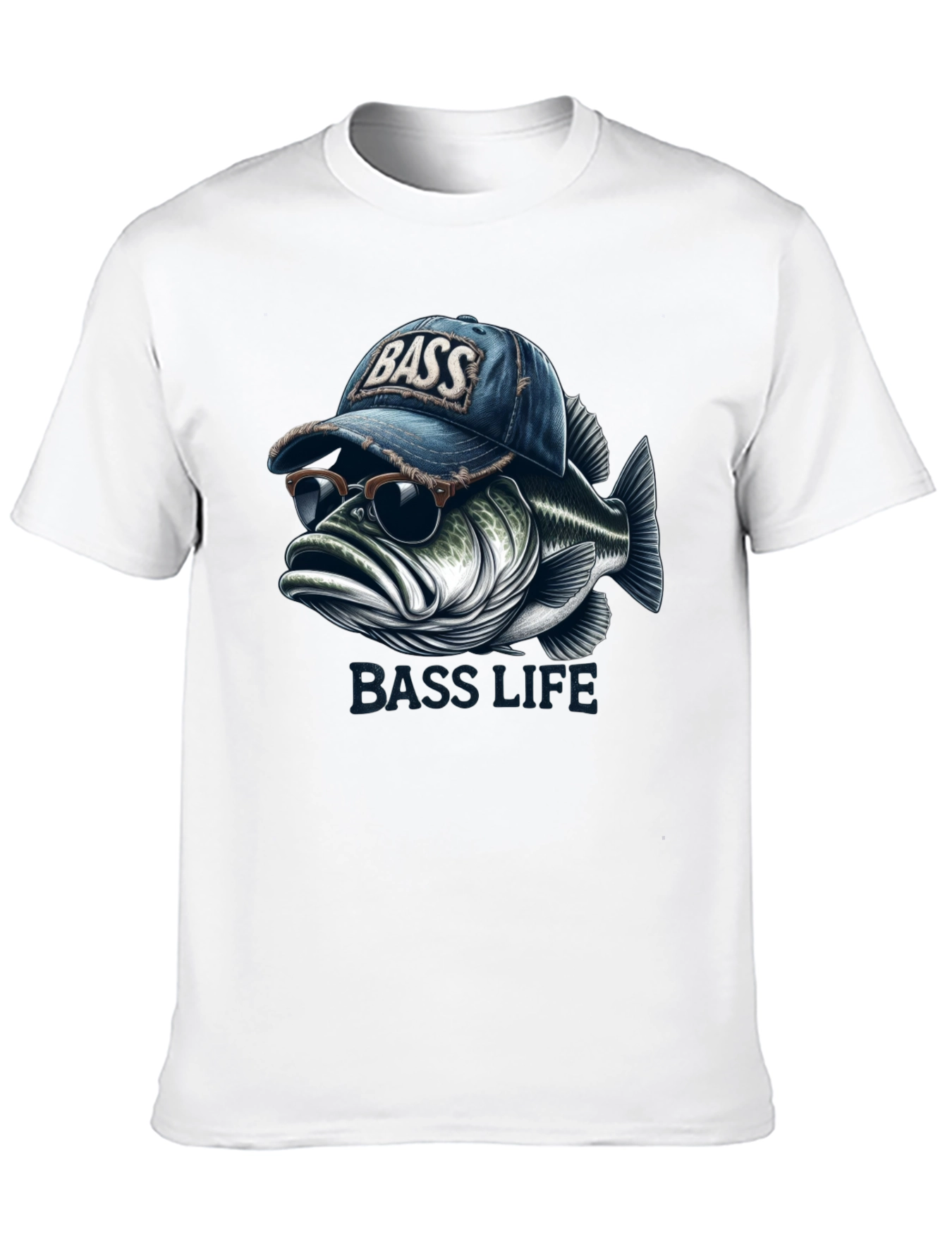 Bass Life Graphic Tee - Cool Fish Design