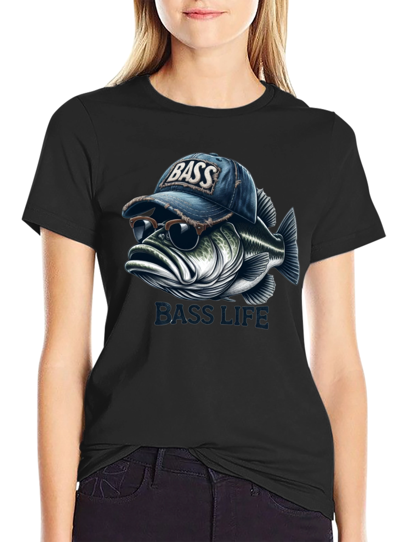 Bass Life Graphic Tee - Cool Fish Design
