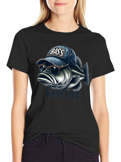 Bass Life Graphic Tee - Cool Fish Design