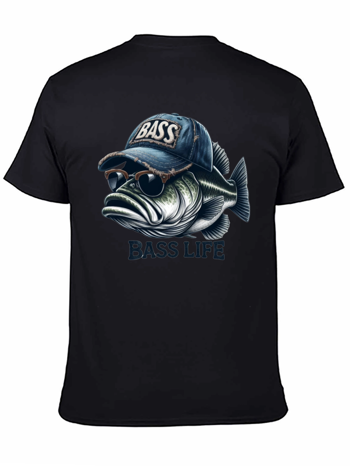 Bass Life Graphic Tee - Cool Fish Design