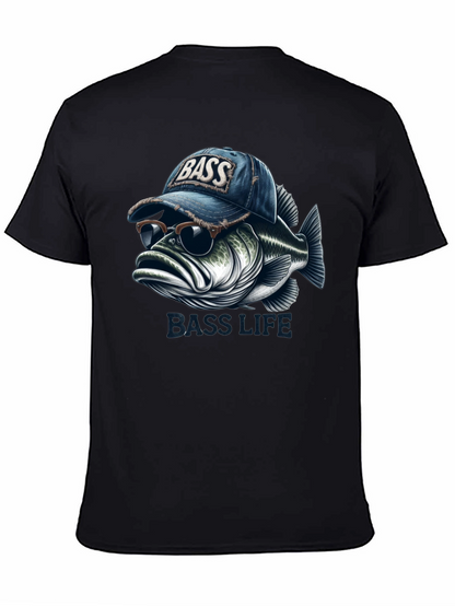 Bass Life Graphic Tee - Cool Fish Design