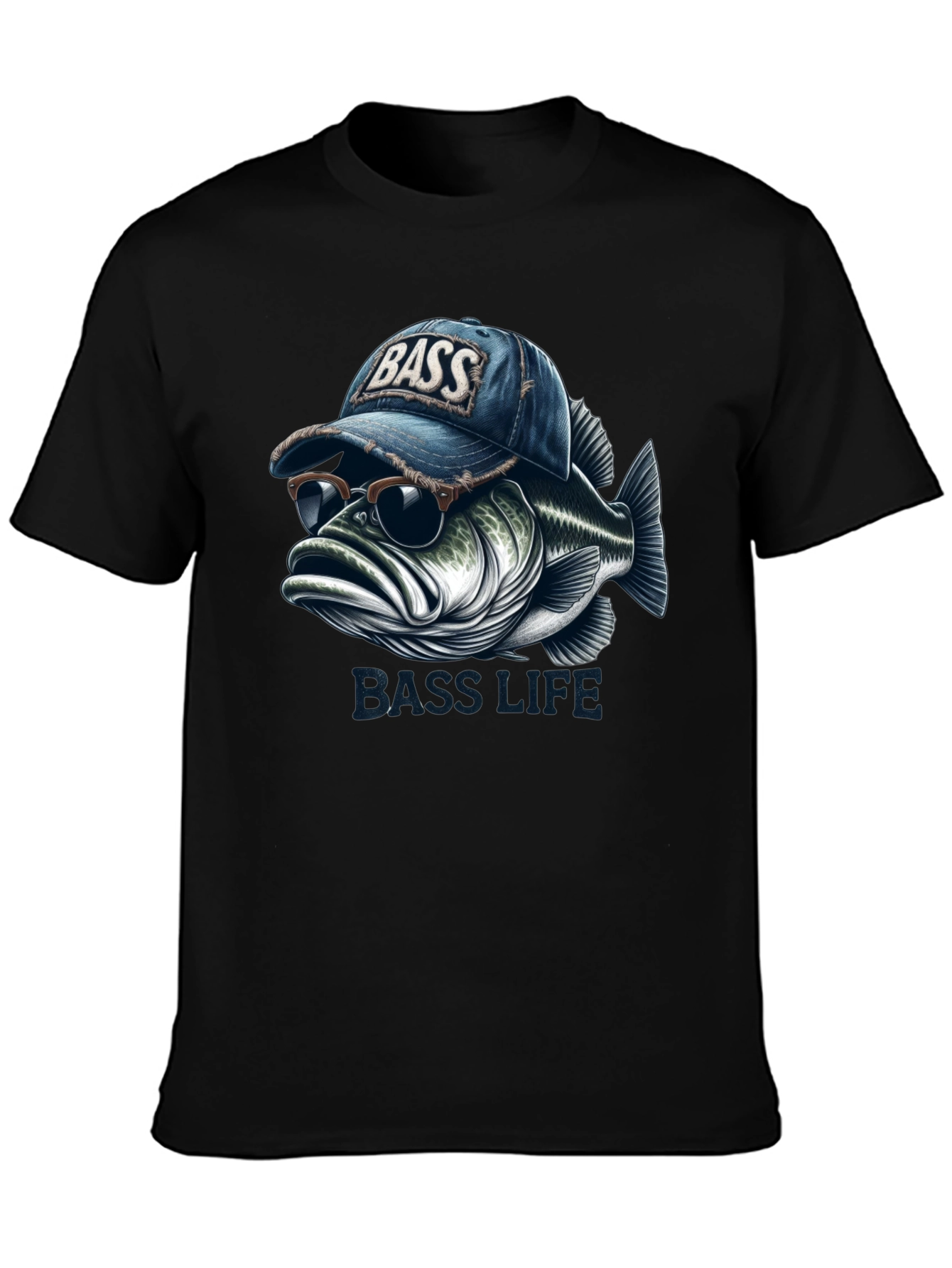 Bass Life Graphic Tee - Cool Fish Design