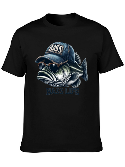Bass Life Graphic Tee - Cool Fish Design