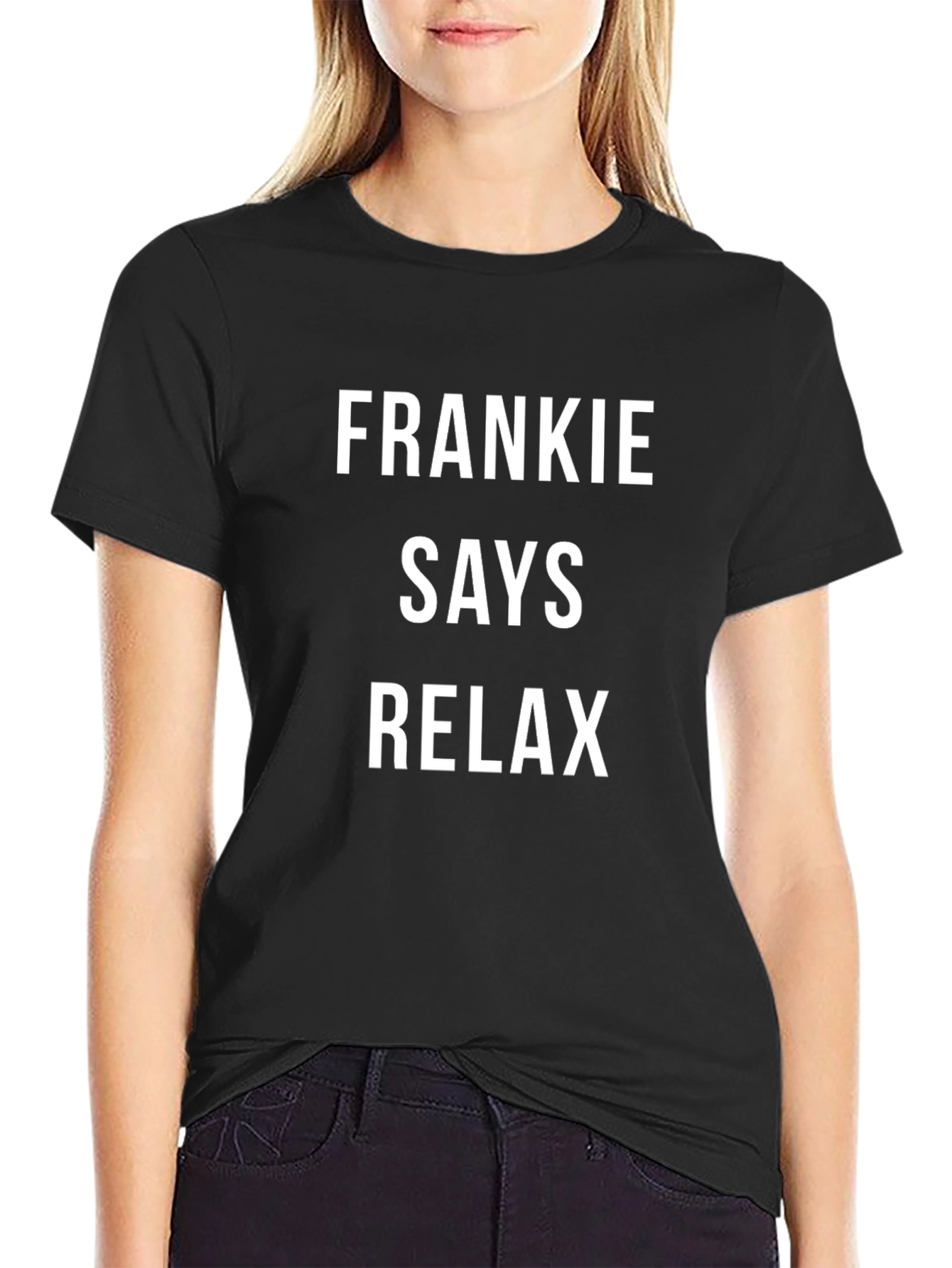 Frankie Says Relax Graphic Tee - Classic Black T-Shirt