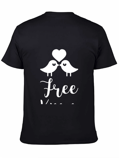 Love Birds Graphic Black T-Shirt