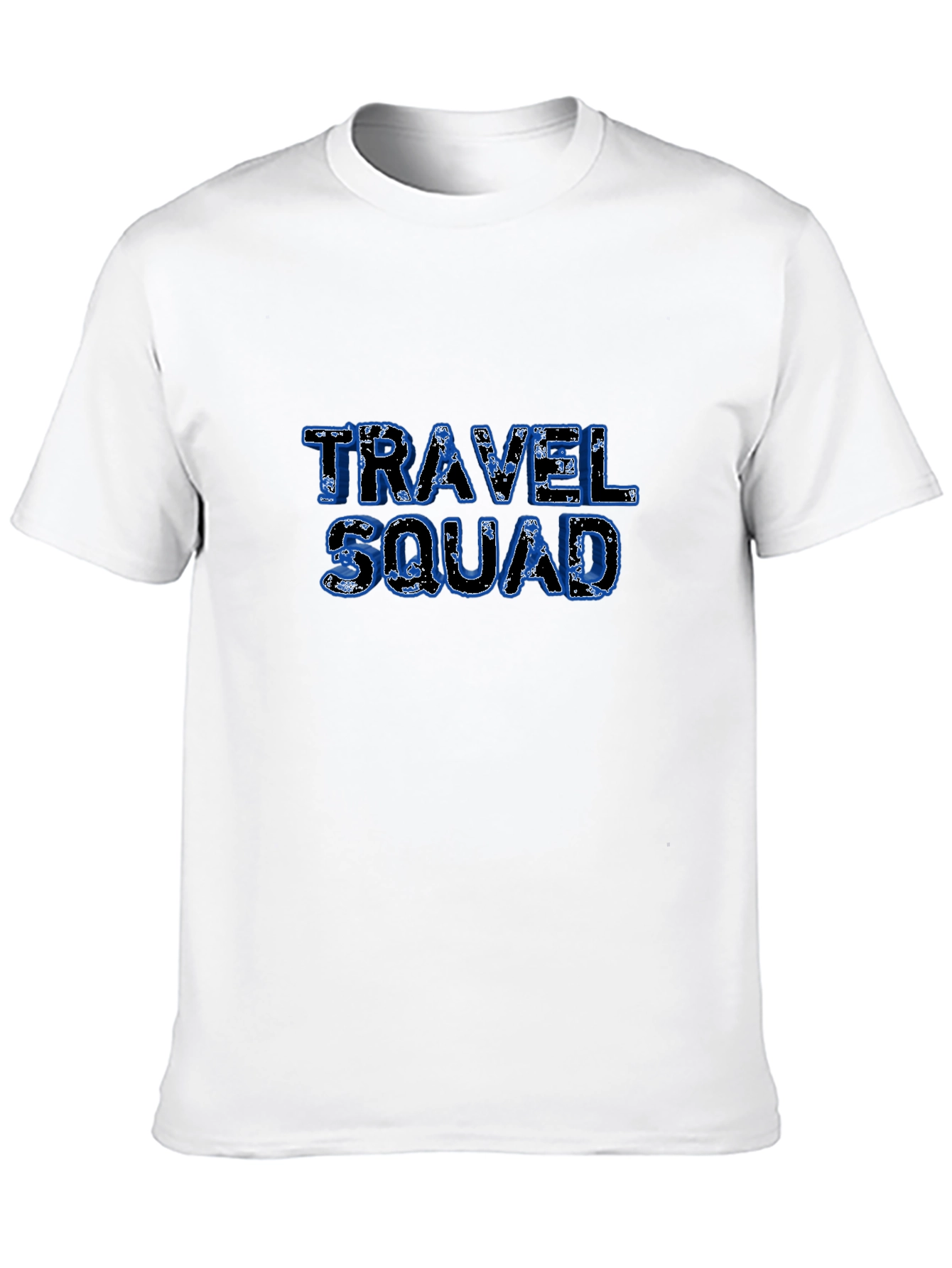 Travel Squad Graphic Tee - Black Cotton T-Shirt