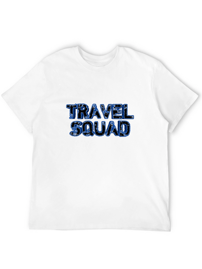 Travel Squad Graphic Tee - Black Cotton T-Shirt