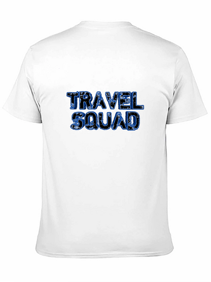 Travel Squad Graphic Tee - Black Cotton T-Shirt