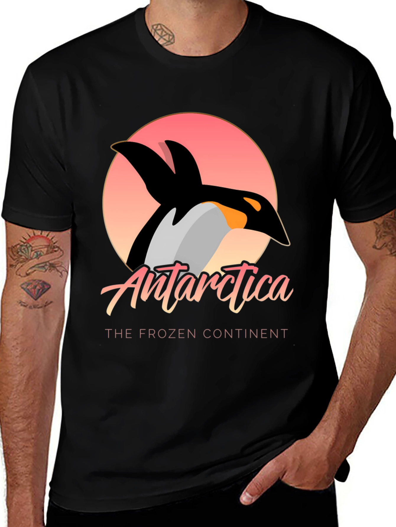 Antarctica Penguin Graphic Tee - Frozen Continent