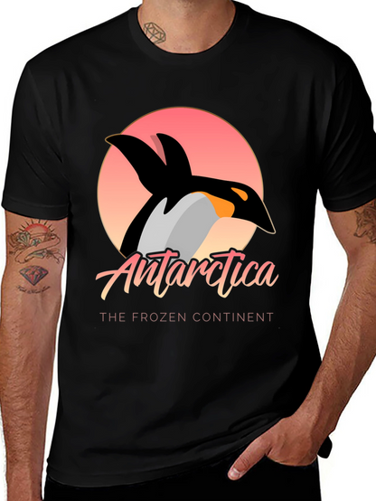 Antarctica Penguin Graphic Tee - Frozen Continent