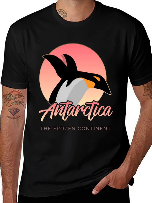 Antarctica Penguin Graphic Tee - Frozen Continent