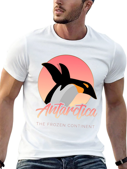 Antarctica Penguin Graphic Tee - Frozen Continent