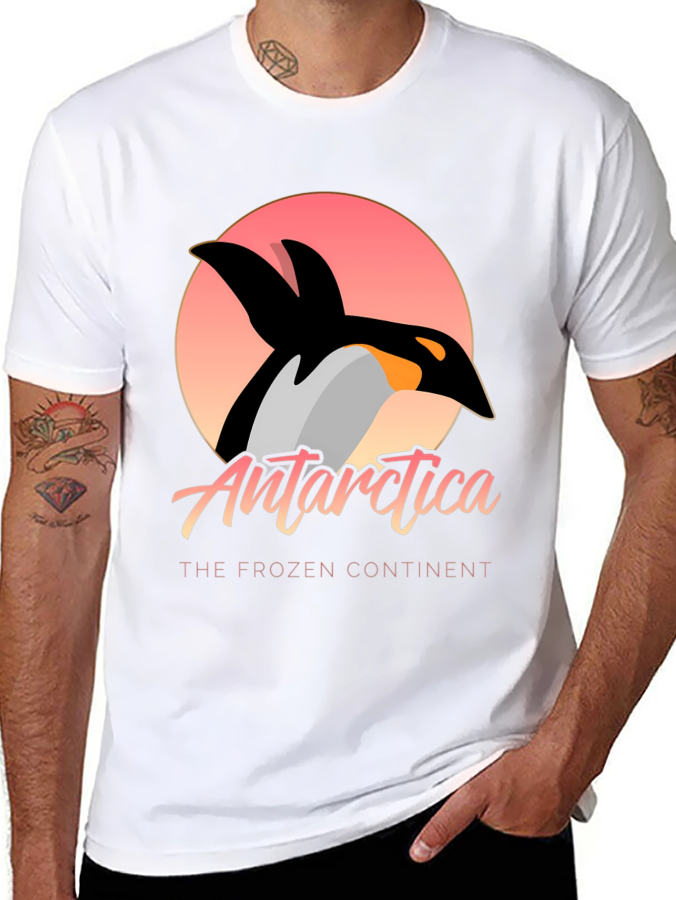 Antarctica Penguin Graphic Tee - Frozen Continent
