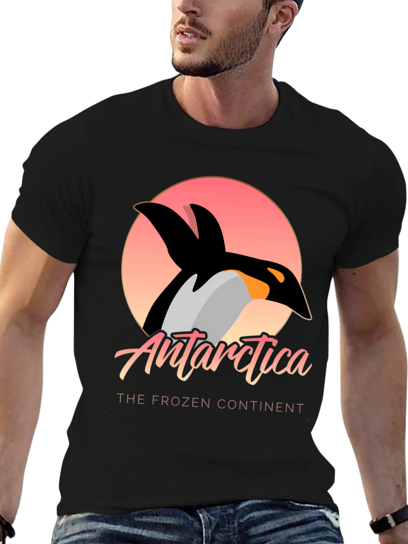 Antarctica Penguin Graphic Tee - Frozen Continent