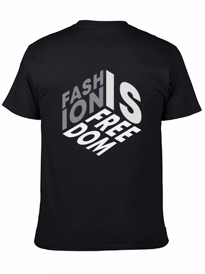 Fashion is Freedom Graphic Black T-Shirt