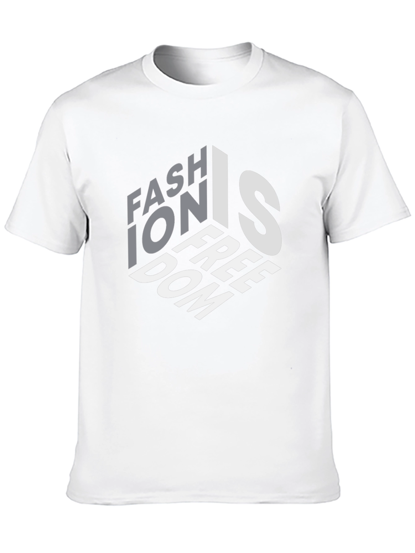 Fashion is Freedom Graphic Black T-Shirt