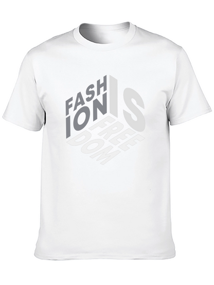 Fashion is Freedom Graphic Black T-Shirt