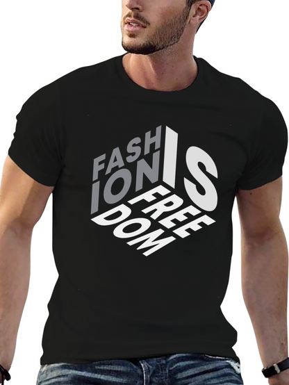 Fashion is Freedom Graphic Black T-Shirt