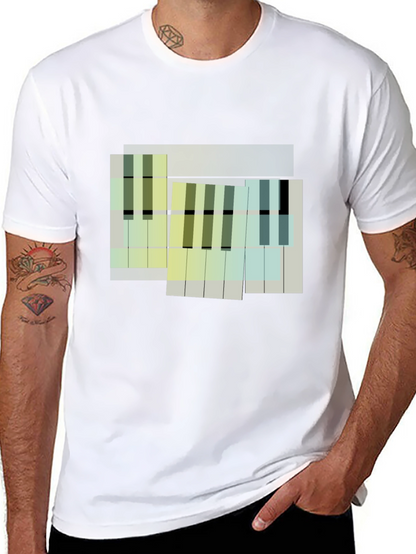 Abstract Piano Keys Graphic Tee