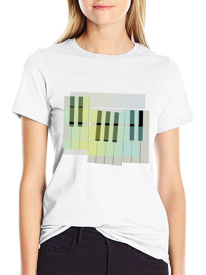 Abstract Piano Keys Graphic Tee