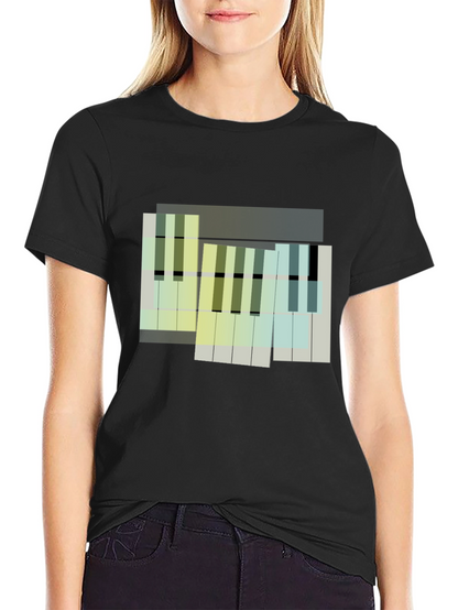 Abstract Piano Keys Graphic Tee