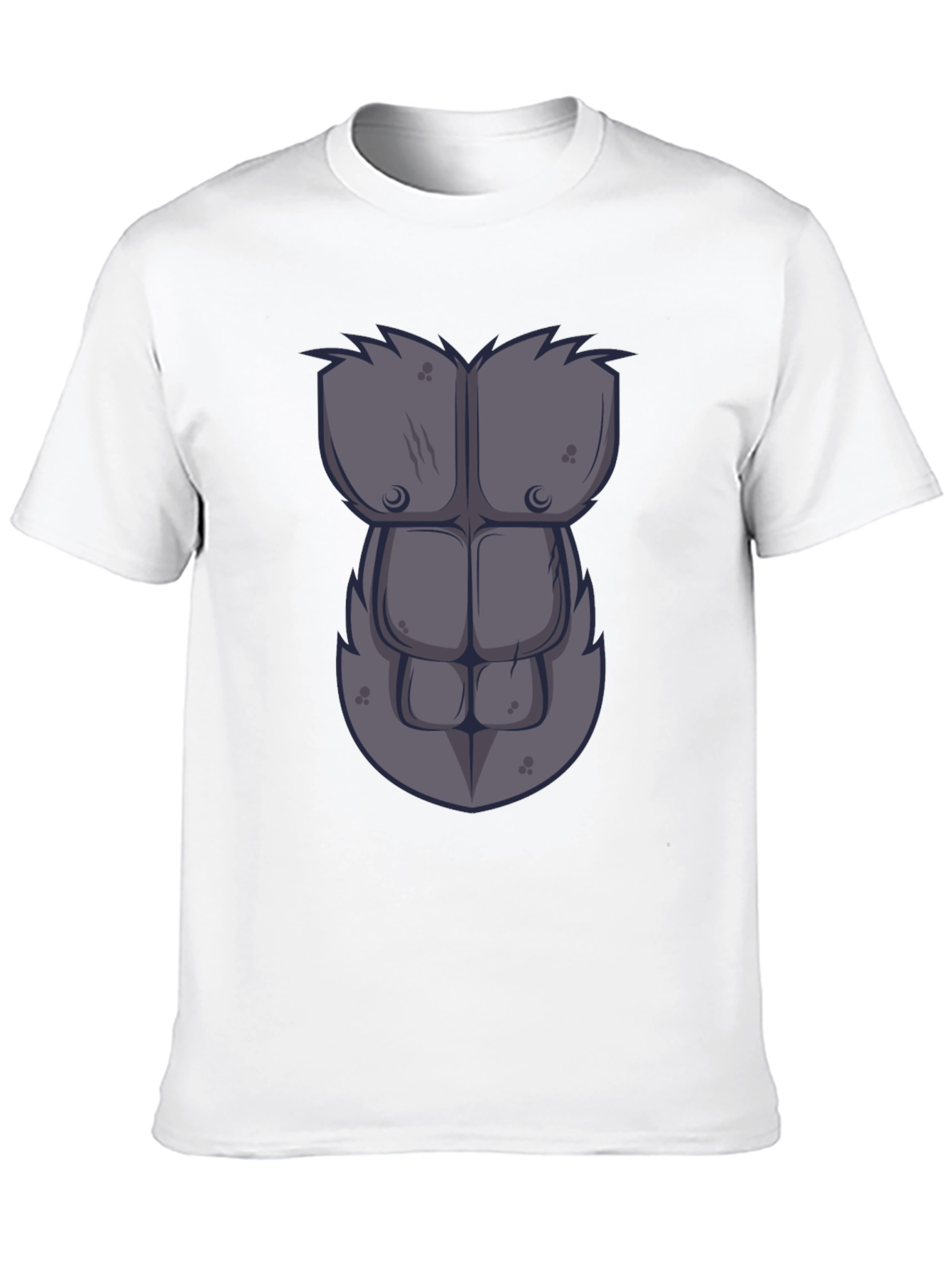 Gorilla Chest Graphic Tee - Novelty Muscle Shirt