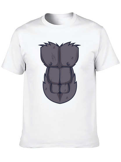 Gorilla Chest Graphic Tee - Novelty Muscle Shirt