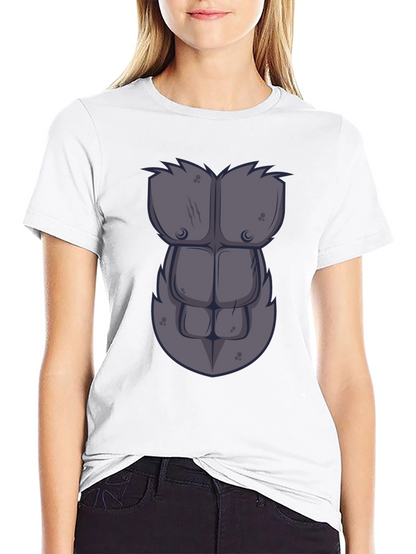 Gorilla Chest Graphic Tee - Novelty Muscle Shirt