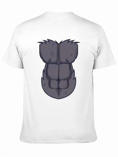Gorilla Chest Graphic Tee - Novelty Muscle Shirt