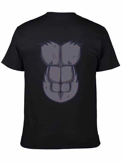 Gorilla Chest Graphic Tee - Novelty Muscle Shirt