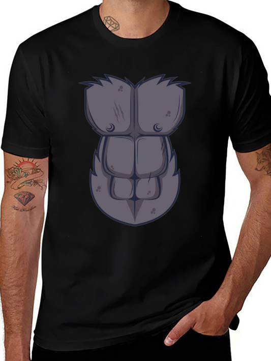 Gorilla Chest Graphic Tee - Novelty Muscle Shirt