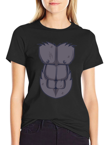 Gorilla Chest Graphic Tee - Novelty Muscle Shirt