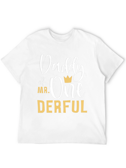 Daddy of Mr. One-Derful Black T-Shirt