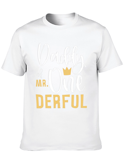 Daddy of Mr. One-Derful Black T-Shirt