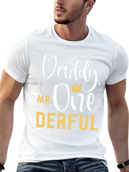 Daddy of Mr. One-Derful Black T-Shirt