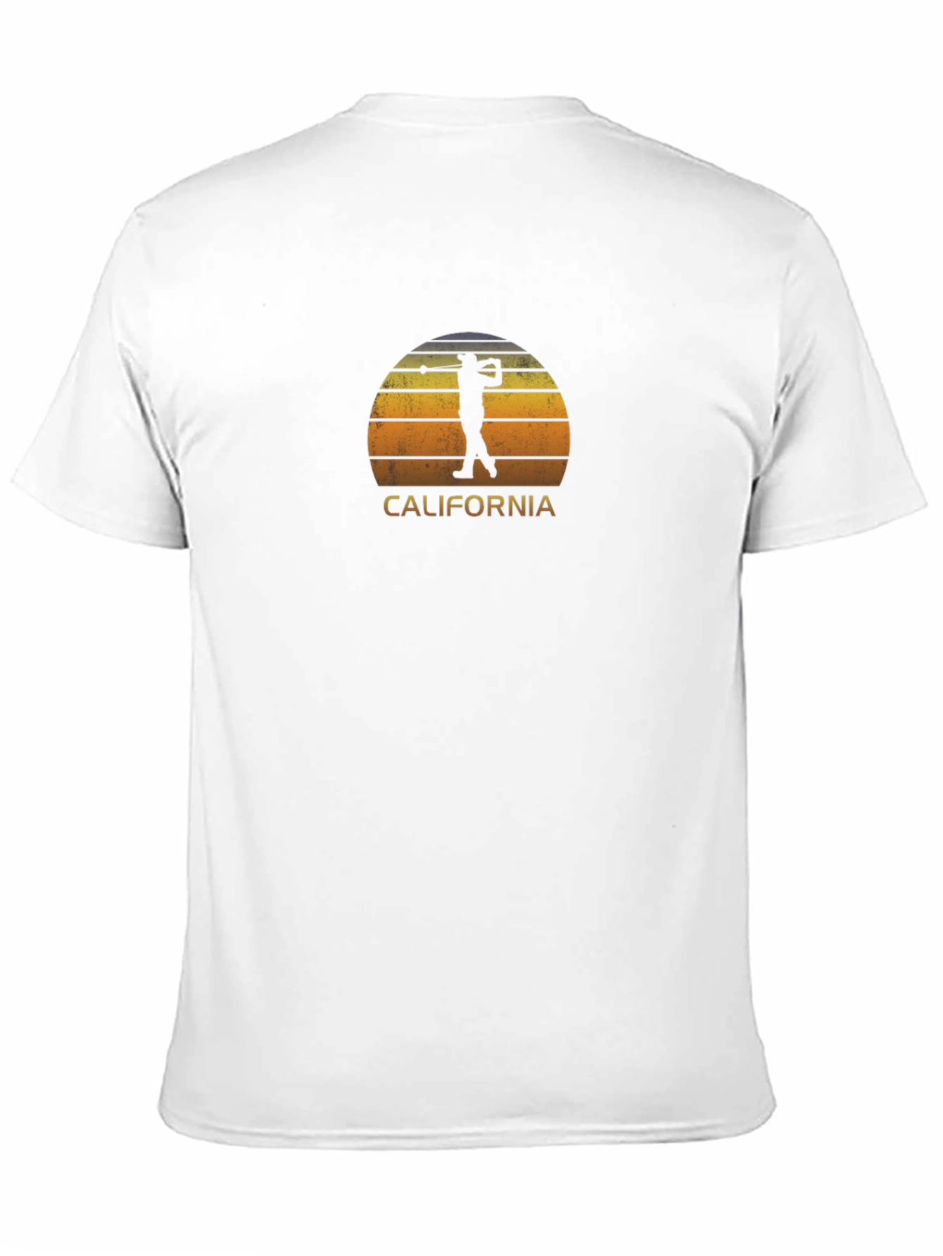 California Golfer Sunset Black T-Shirt