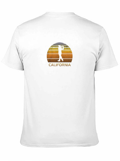 California Golfer Sunset Black T-Shirt