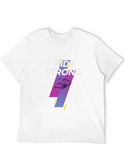 Ride Strong Graphic Tee - Black Cotton T-Shirt
