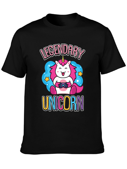 Legendary Unicorn Gamer Graphic T-Shirt