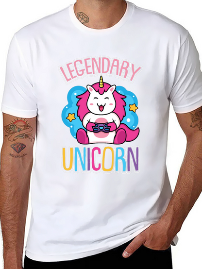 Legendary Unicorn Gamer Graphic T-Shirt